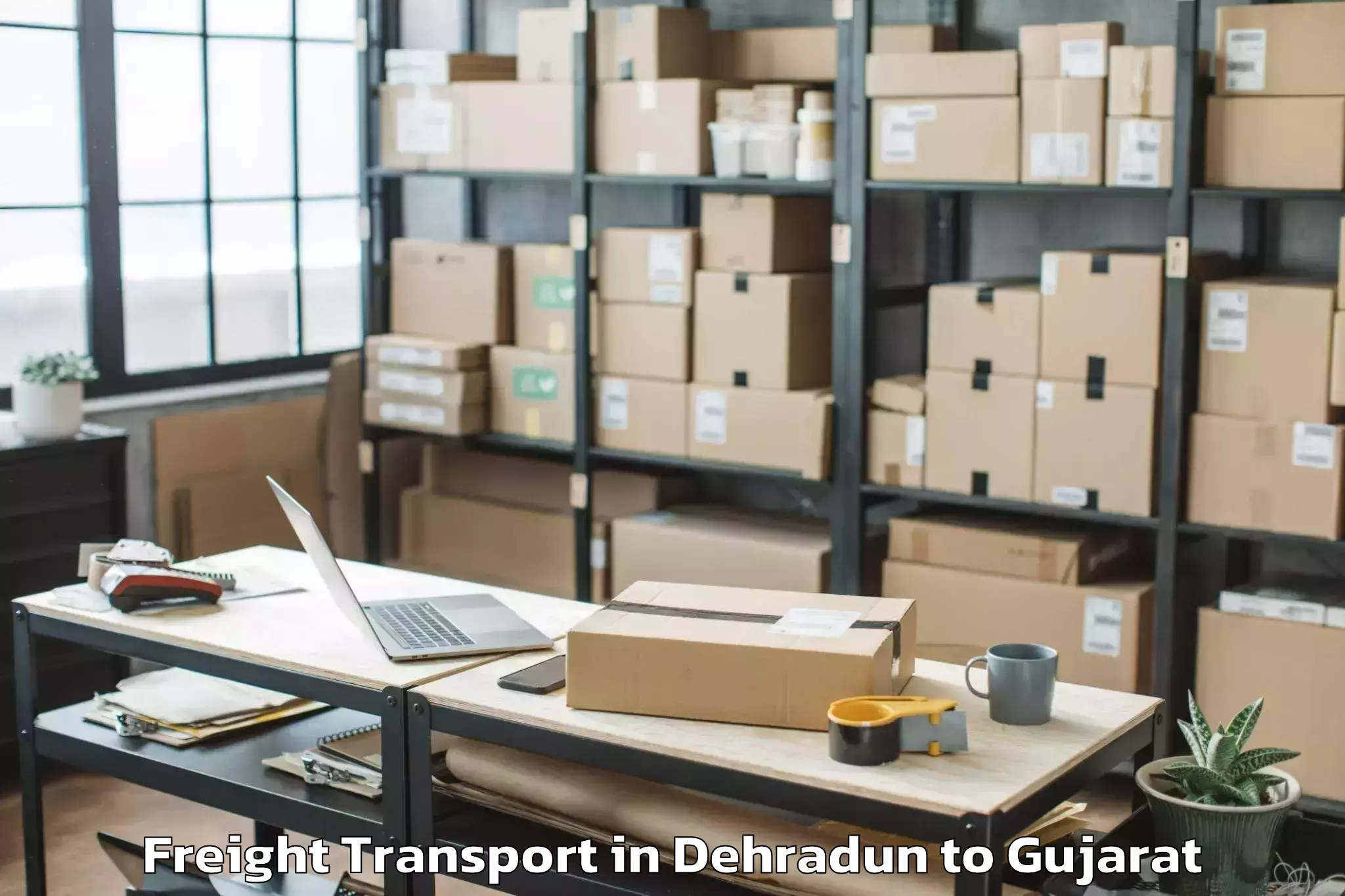 Hassle-Free Dehradun to Girgadhada Freight Transport